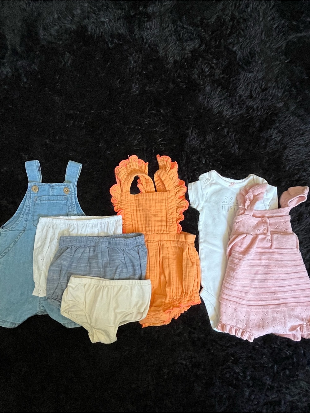 COTTON 6-9 Months Girl ORANGE 7 Piece Bundle. Live Show Listing. $10 auctions.